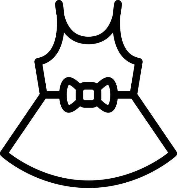 Cloth Dress Wear Icon Outline Style — Vetor de Stock