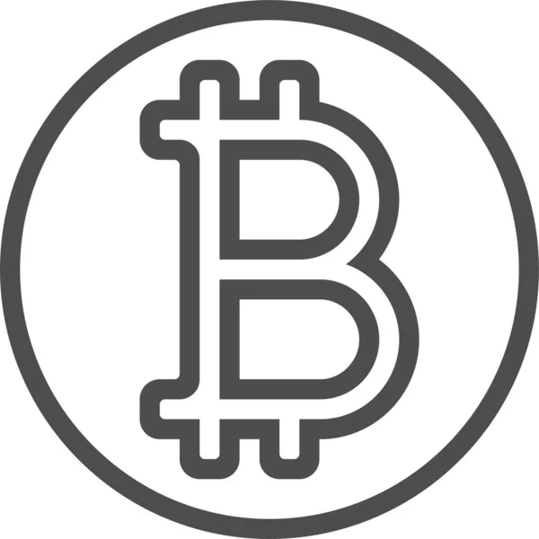 Bitcoin Icône Web Design Simple — Image vectorielle