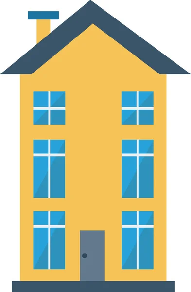 Apartment Architect Building Icon Flat Style — Stock Vector