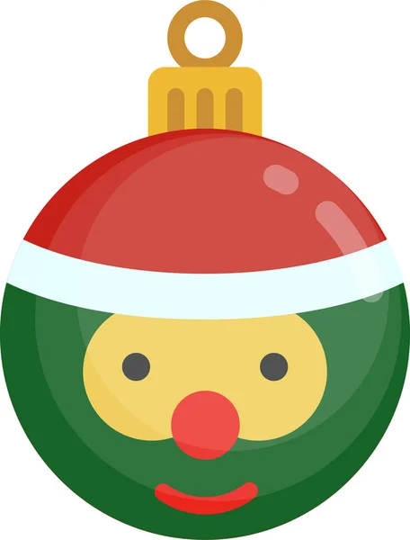 Celebración Bola Icono Navidad — Vector de stock