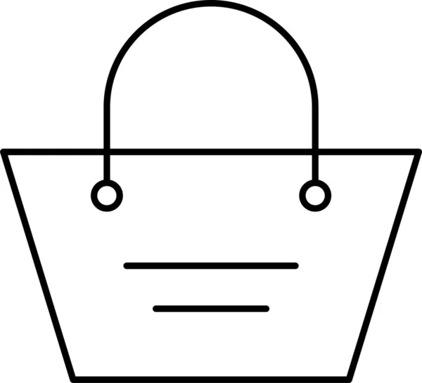 Bolso Mano Icono Estilo Bolso Estilo Del Esquema — Vector de stock