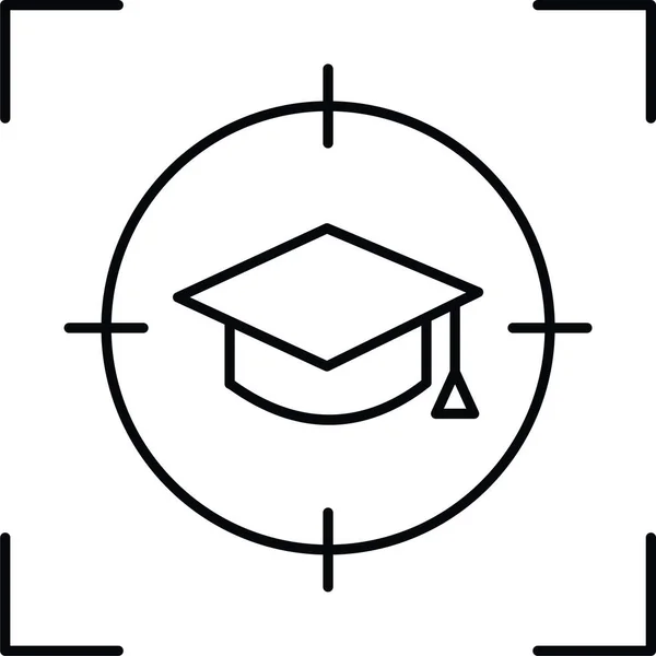 Degree Focus Goal Icon Outline Style — Stockvektor