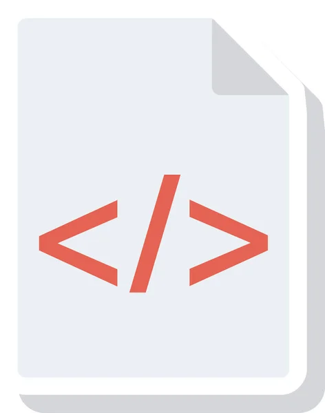 Programmierung Html Icon Flachen Stil — Stockvektor