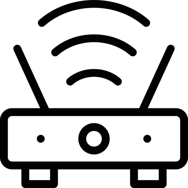 Modem Router Signal Icon Outline Style — Vettoriale Stock