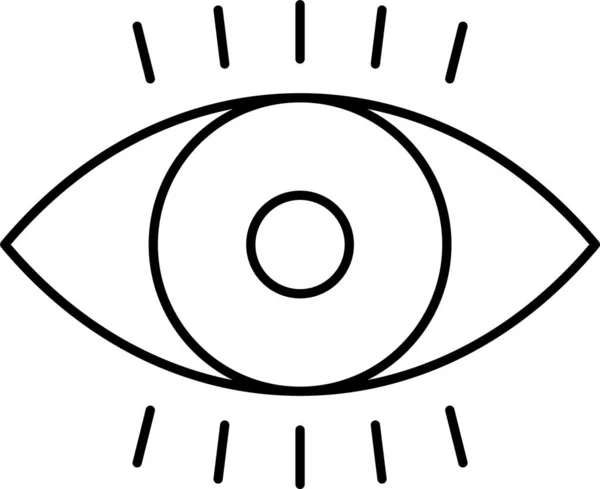 Ojo Mirada Mar Icono Estilo Contorno — Vector de stock