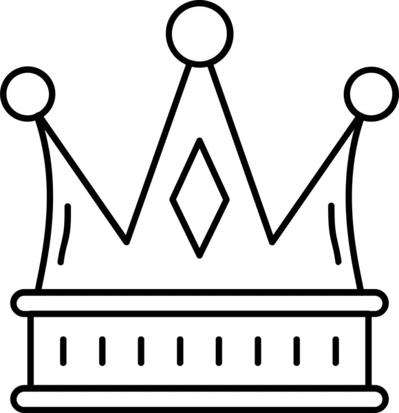 Award Crown Empire Icon Outline Style — Stock Vector