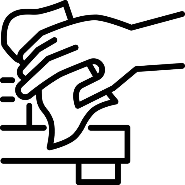 Clean Disease Hand Icon — Stock Vector