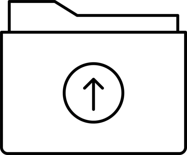 Berkas Ikon Upload Folder Dalam Gaya Outline - Stok Vektor