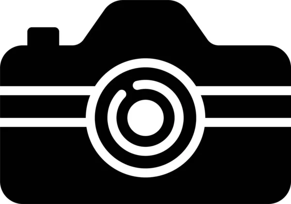 Camera Capture Photo Icon Solid Style — Stock Vector