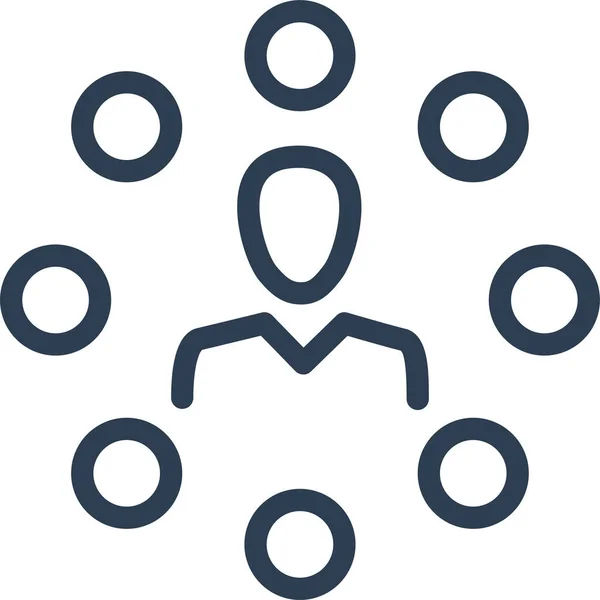Communication Community Connections Icon — Stockvektor