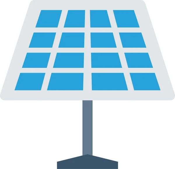 Ikona Panelu Energii Ekologicznej Płaskim Stylu — Wektor stockowy