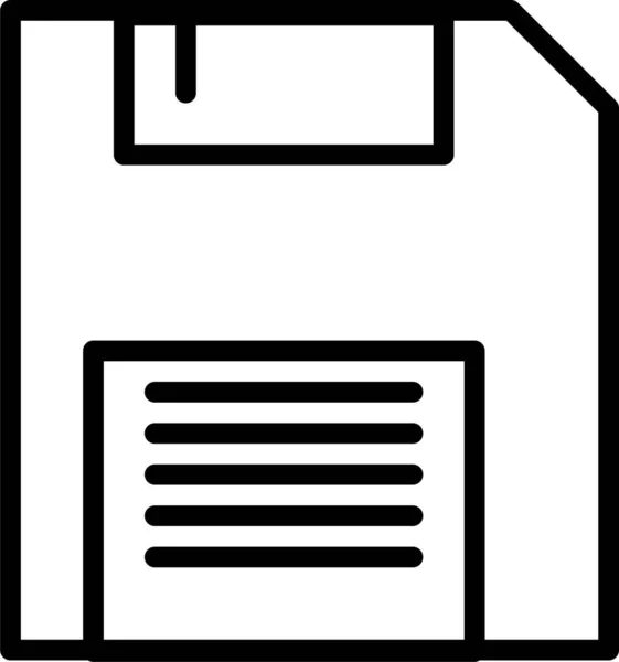 Ikon Simpan Floppy Kartu Dalam Gaya Outline - Stok Vektor