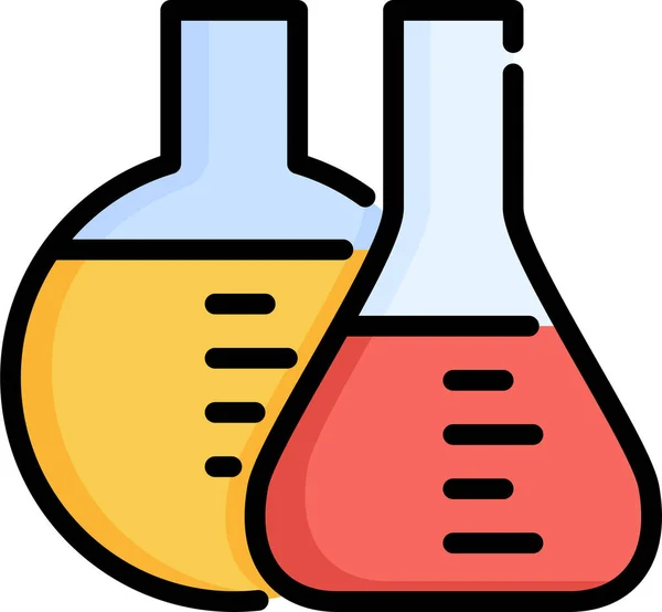 Biología Química Laboratorio Icono — Vector de stock