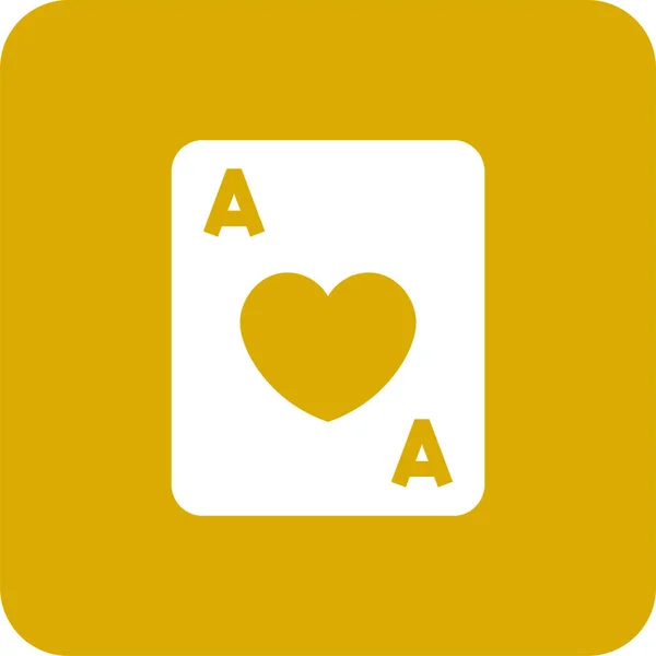 Carte Casino Coeurs Icône Dans Style Badge — Image vectorielle