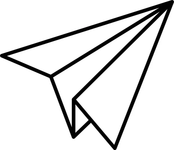 Papír Repülőgép Ikon Küldése — Stock Vector