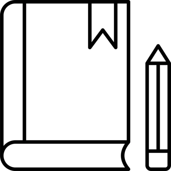 Book Bookmark Create Icon Outline Style — 图库矢量图片