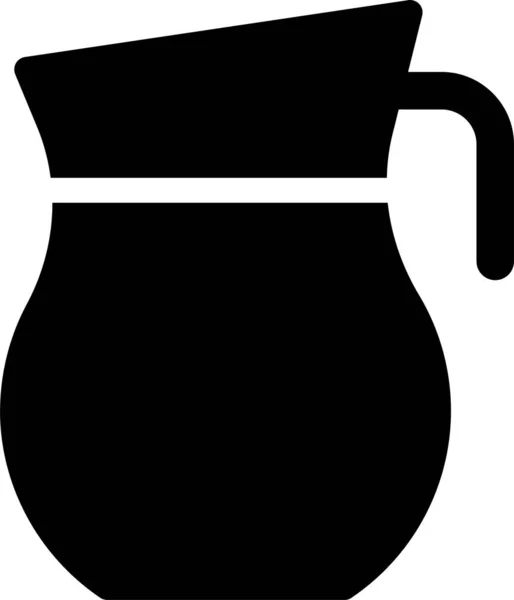 Drink Equa Jar Ikona Pevném Stylu — Stockový vektor