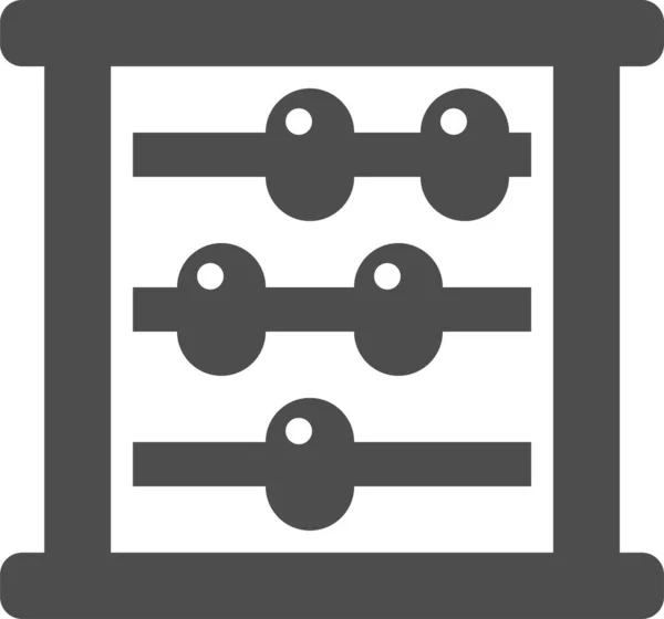 Abacus Tellen Wiskunde Icoon Solide Stijl — Stockvector