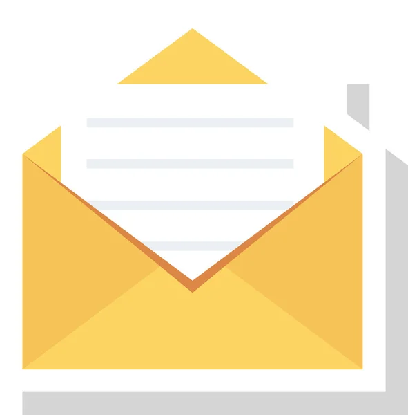 メールアドレスフラットスタイルのオープンアイコン — ストックベクタ