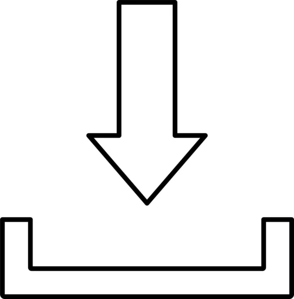 Flecha Descargar Icono Oficina Categoría Gestión Empresas — Archivo Imágenes Vectoriales