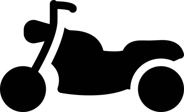 Μοτοσικλέτας Σπορ Εικονίδιο Στερεό Στυλ — Διανυσματικό Αρχείο