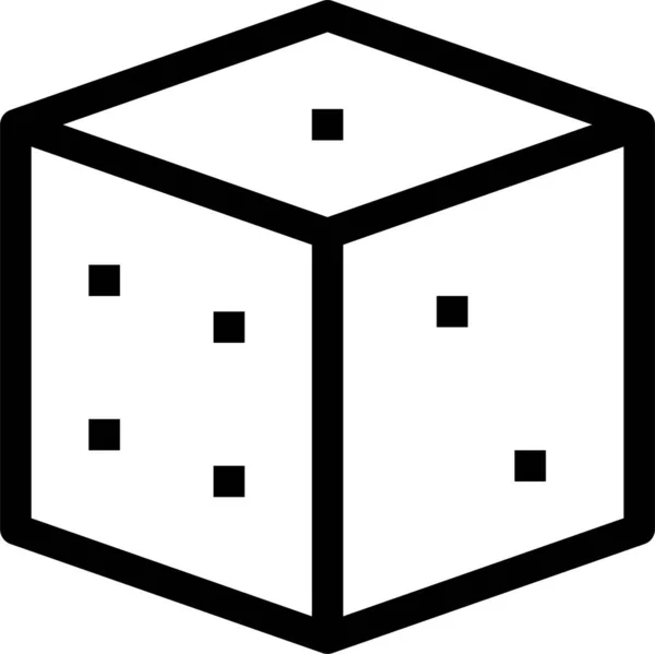 骰子游戏的Ludo图标在轮廓风格 — 图库矢量图片