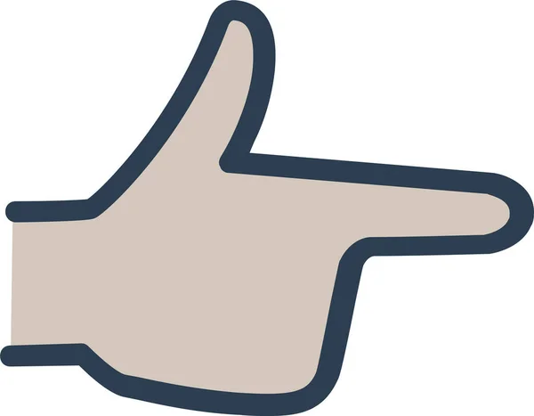 Finger Forward Hand Icon Filled Outline Style —  Vetores de Stock