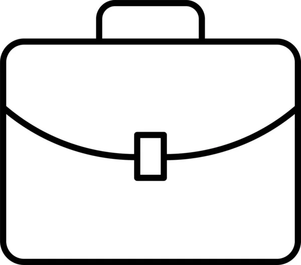 Taschenaktentasche Gepäcksymbol Umriss Stil — Stockvektor