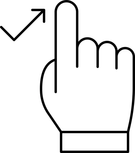 Klicka Gest Hand Ikon Touch Hand Gest Kategori — Stock vektor