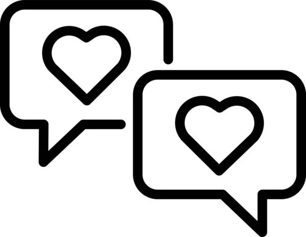 Εικονίδιο Επικοινωνίας Bubble Chat Στην Κατηγορία Αγάπης Ρομαντισμού — Διανυσματικό Αρχείο