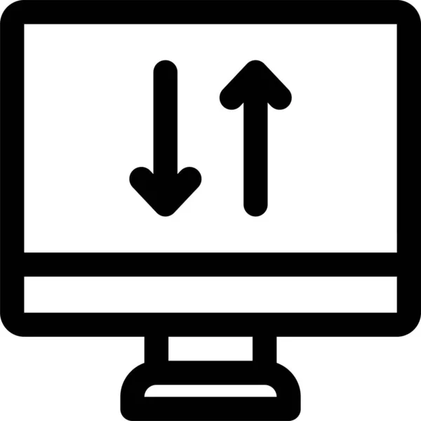 Download Lcd Screen Icon Infrastructure Category — Stockvektor