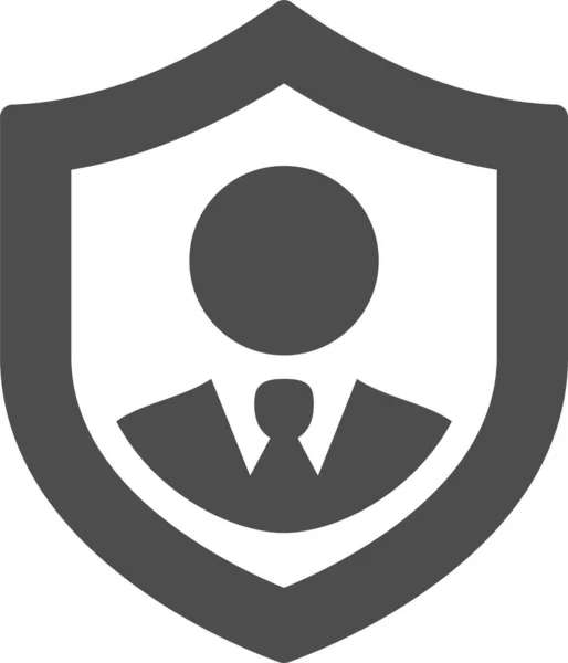 Beveilig Shield Eenvoudige Illustratie — Stockvector