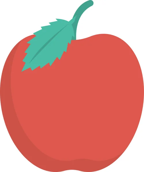 Appel Voedsel Fruit Pictogram Platte Stijl — Stockvector