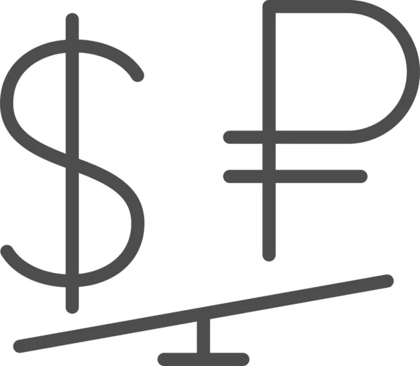 Dollar Webb Ikon Enkel Illustration — Stock vektor