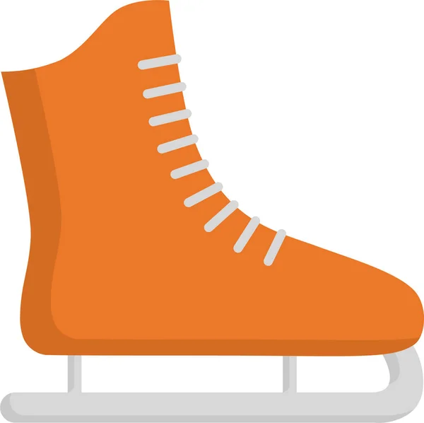 Activiteit Schaatsen Pictogram Platte Stijl — Stockvector