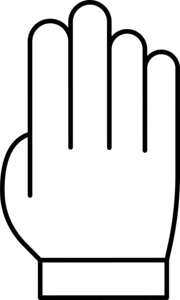 Icono Mano Cuatro Gestos Categoría Touch Hand Gesture — Vector de stock