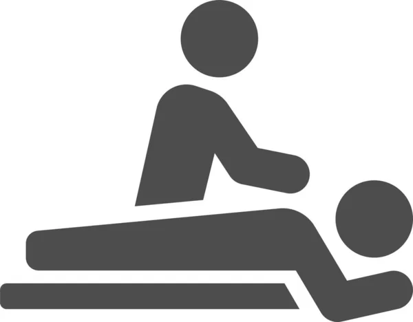 Faciliteiten Massage Spa Icoon Vaste Stijl — Stockvector