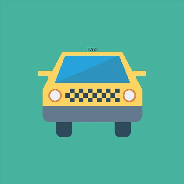 Taxi Auto Icono Taxi Estilo Plano — Archivo Imágenes Vectoriales
