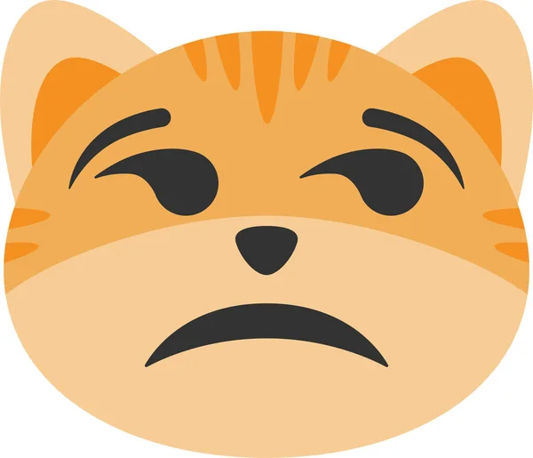Cat Cute Emoji Icon —  Vetores de Stock