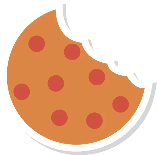 面包店饼干蛋糕图标为扁平风格 — 图库矢量图片