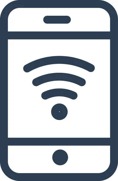 Icône Mobile Hotspot Connexion Dans Style Contour — Image vectorielle