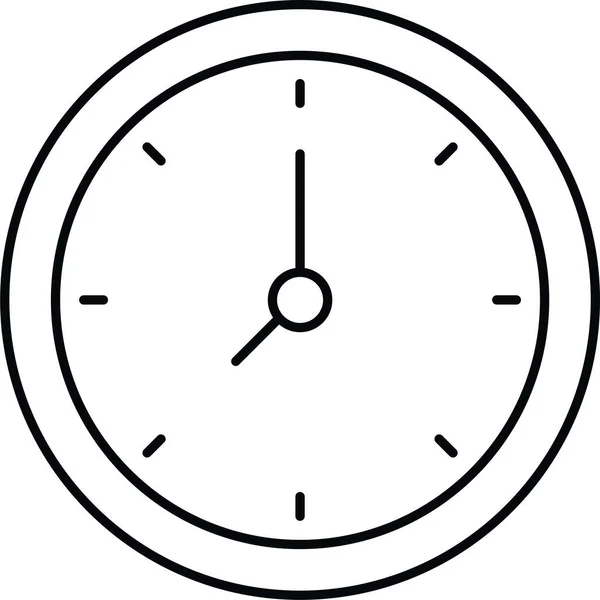 Clock Schedule Time Icon Outline Style — Stock Vector