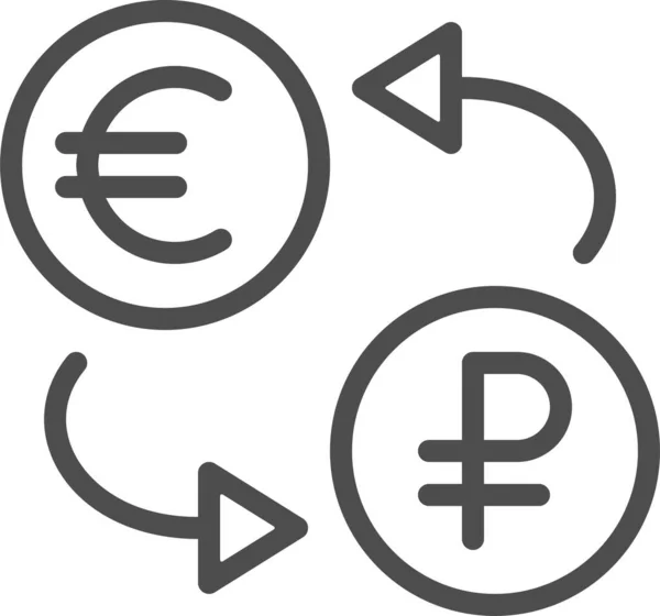 Euro Pénznem Egyszerű Tervezés — Stock Vector