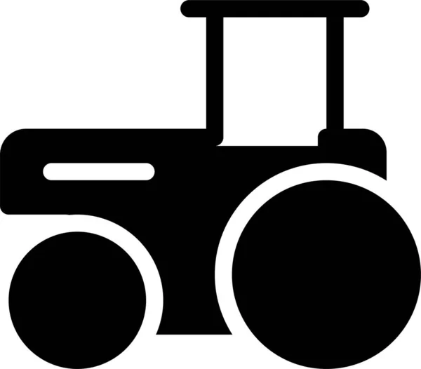 Automobile Tractor Transport Icon Solid Style — 图库矢量图片