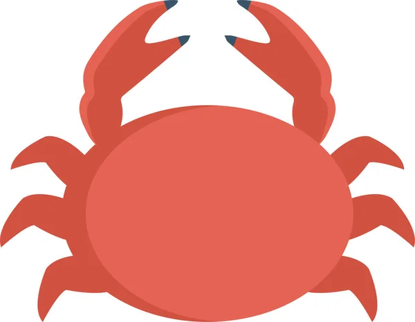 Dier Krab Bos Pictogram Platte Stijl — Stockvector