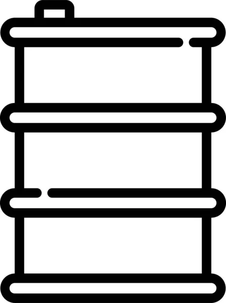 Icono Combustible Barril Energía Estilo Esquema — Archivo Imágenes Vectoriales