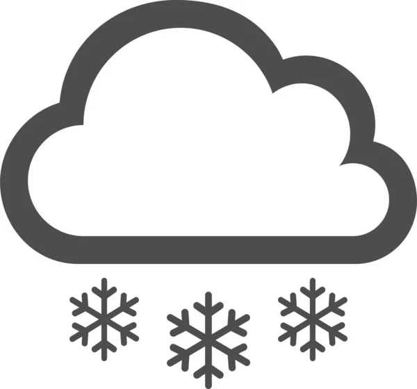 Cloudy Weather Abstract Web Icon — Stok Vektör