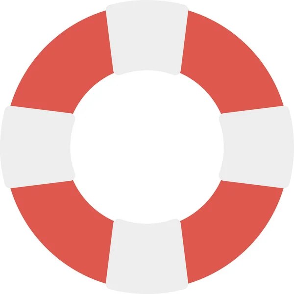 Life Protection Rescue Icon Flat Style — Stockvektor