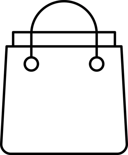 Bolsa Compra Icono Venta Por Menor Estilo Esquema — Vector de stock