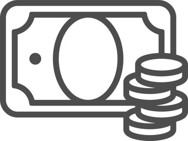 Billet Dollar Conception Simple — Image vectorielle